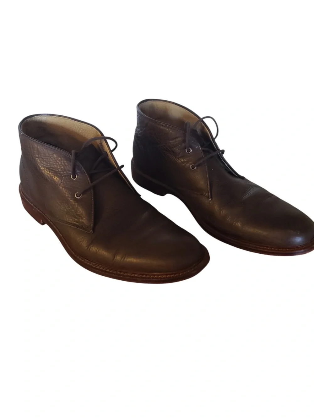 Banana Republic Chocolate Brown Leather Chukka Lace Up Boots Size 8